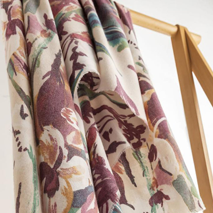 Écharpe douce à imprimé floral coloré tibétain Buddha Stones pour l'automne et l'hiver - image 12