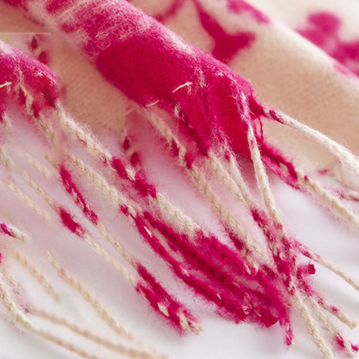 Écharpe enveloppante douce et chaude avec Buddha Stones et branches de fleurs de rose tibétaines - image 10