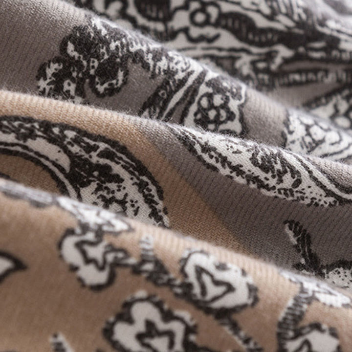 Écharpe enveloppante douce et chaude avec imprimé ethnique tibétain et Buddha Stones pour l'automne et l'hiver - image 6