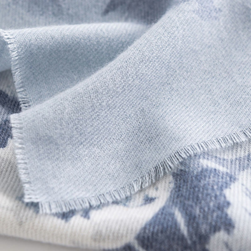 Châle tibétain en Buddha Stones , ethnique, rétro, imprimé rose, automne-hiver, écharpe chaude et confortable - image 6