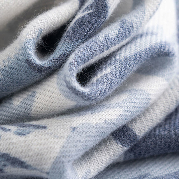 Châle tibétain en Buddha Stones , ethnique, rétro, imprimé rose, automne-hiver, écharpe chaude et confortable - image 4