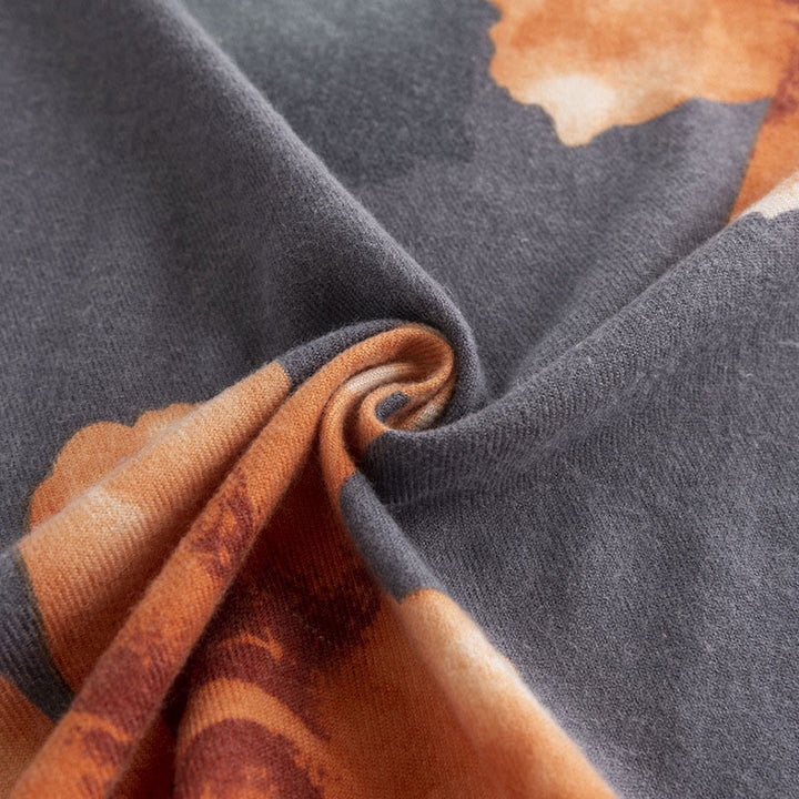 Châle tibétain en Buddha Stones , style artistique, imprimé hibiscus syriaque, écharpe chaude et confortable pour l'automne et l'hiver - image 5