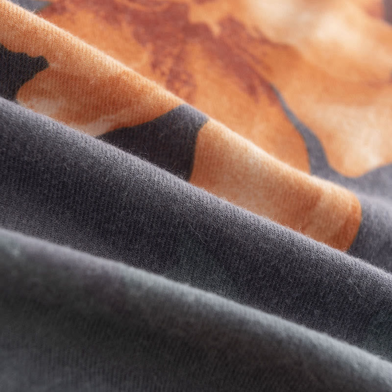 Châle tibétain en Buddha Stones , style artistique, imprimé hibiscus syriaque, écharpe chaude et confortable pour l'automne et l'hiver - image 4