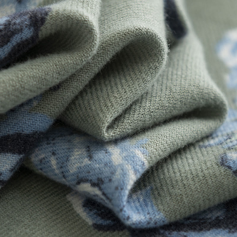 Châle tibétain Buddha Stones Garden Style Rose Flower Print Automne Hiver Doux Chaud Écharpe Wrap - image 3