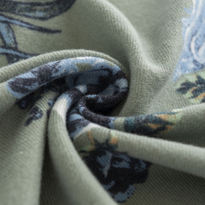 Châle tibétain Buddha Stones Garden Style Rose Flower Print Automne Hiver Doux Chaud Écharpe Wrap - image 5