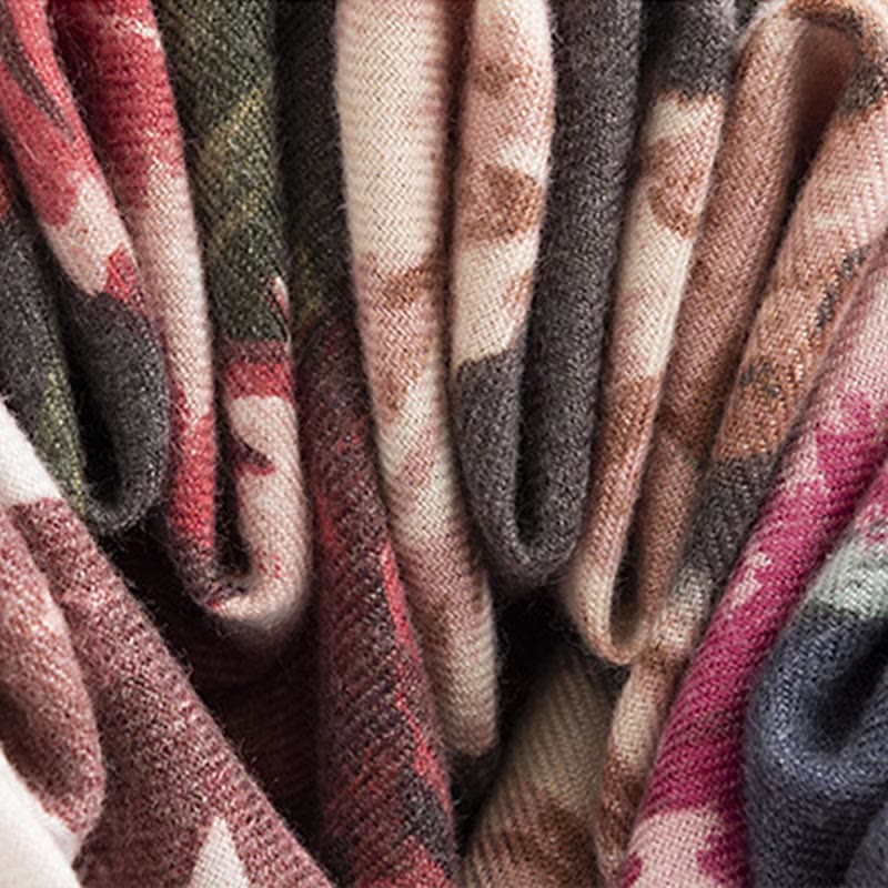 Châle tibétain en Buddha Stones, élégant, imprimé floral, automne hiver, doux et chaud, écharpe - image 16