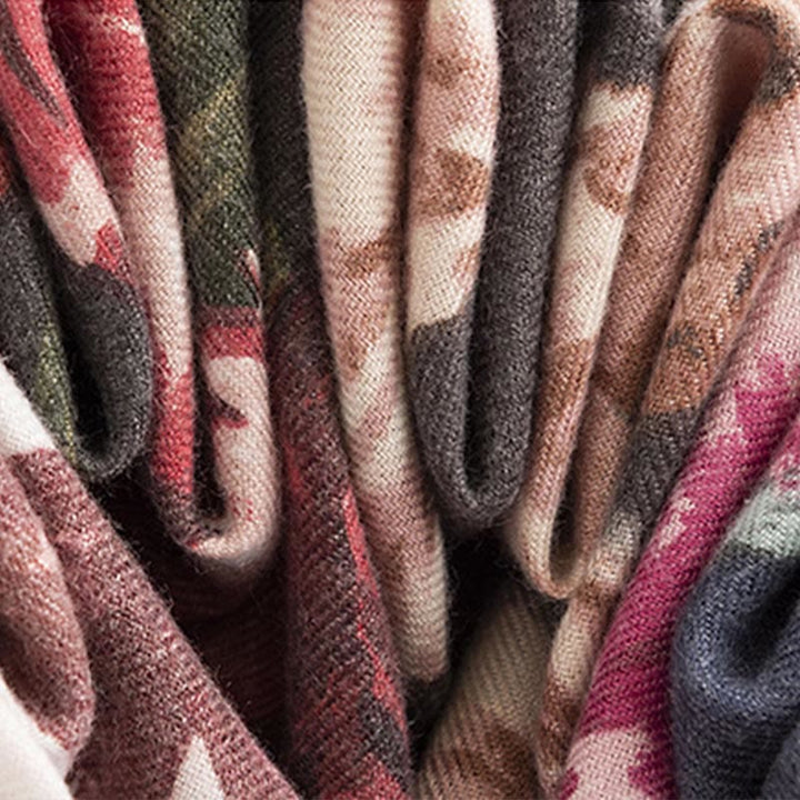 Châle tibétain en Buddha Stones, élégant, imprimé floral, automne hiver, doux et chaud, écharpe - image 16