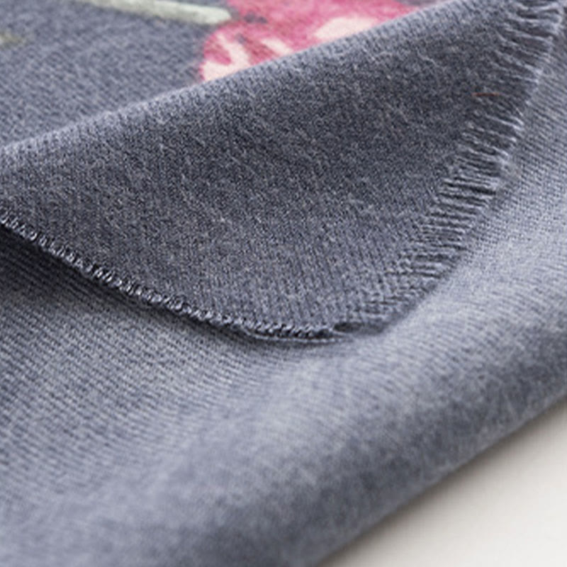 Châle tibétain en Buddha Stones, élégant, imprimé floral, automne hiver, doux et chaud, écharpe - image 13