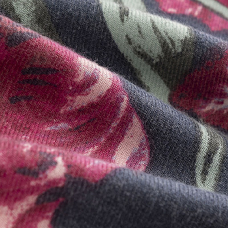 Châle tibétain en Buddha Stones, élégant, imprimé floral, automne hiver, doux et chaud, écharpe - image 9