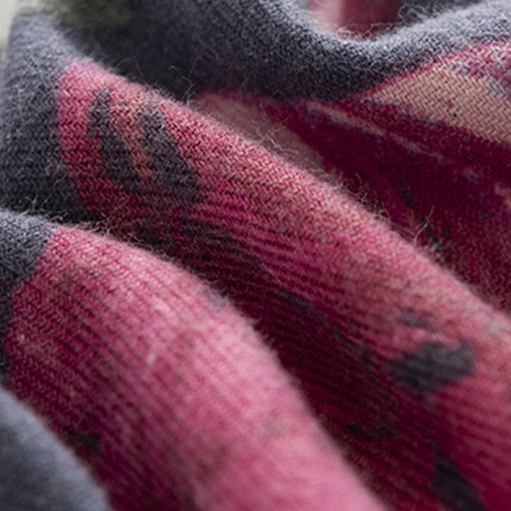 Châle tibétain en Buddha Stones, élégant, imprimé floral, automne hiver, doux et chaud, écharpe - image 10