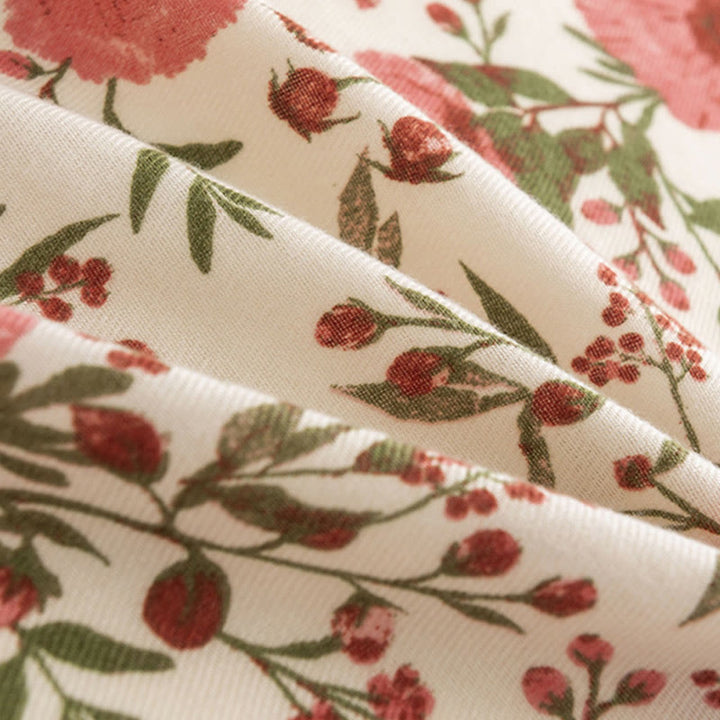 Châle tibétain en Buddha Stones, élégant, doux, imprimé grandes fleurs et feuilles, écharpe douce et chaude pour l'automne et l'hiver - image 6