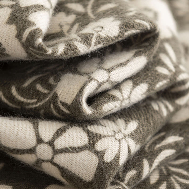 Châle tibétain en Buddha Stones , imprimé marguerite fraîche, écharpe de voyage douce et chaude pour l'automne et l'hiver - image 5