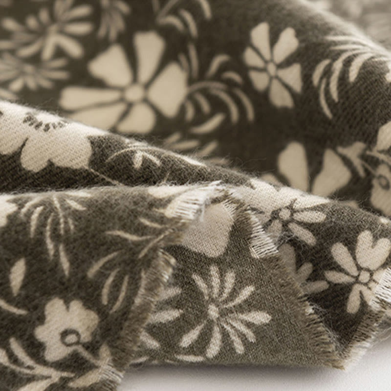 Châle tibétain en Buddha Stones , imprimé marguerite fraîche, écharpe de voyage douce et chaude pour l'automne et l'hiver - image 9