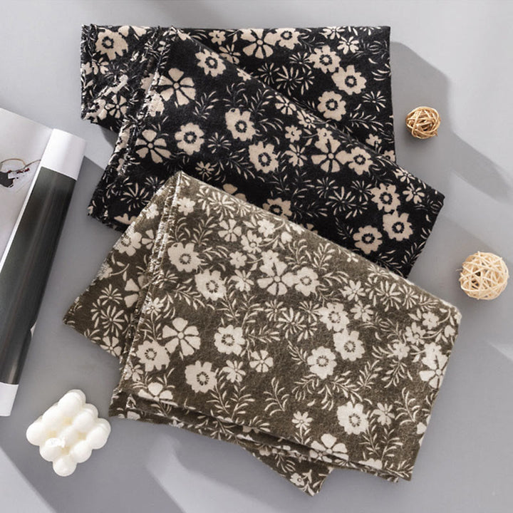 Châle tibétain en Buddha Stones , imprimé marguerite fraîche, écharpe de voyage douce et chaude pour l'automne et l'hiver - image 11