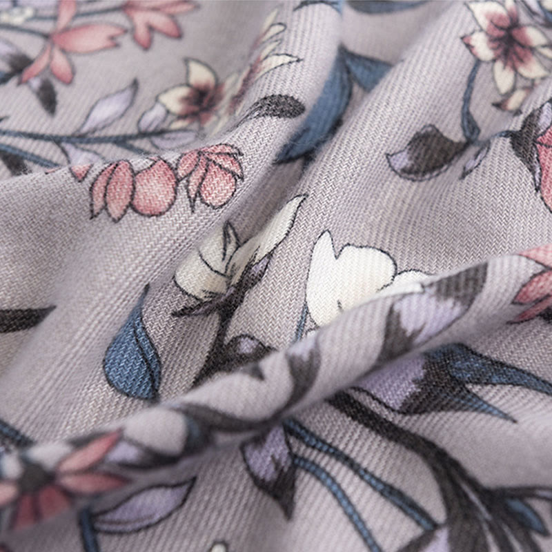 Buddha Stones rétro en fleurs de camélia Japonica imprimé automne hiver doux et chaud écharpe enveloppante - image 5