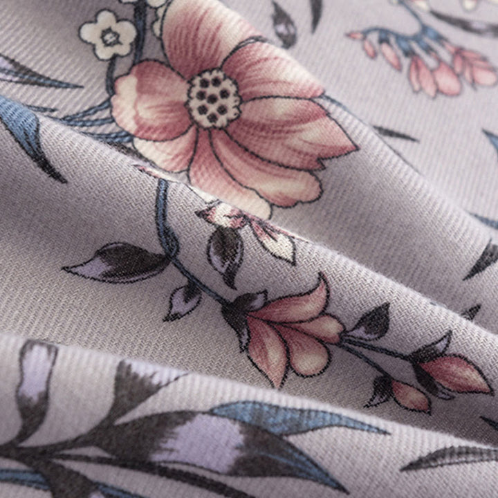 Buddha Stones rétro en fleurs de camélia Japonica imprimé automne hiver doux et chaud écharpe enveloppante - image 6