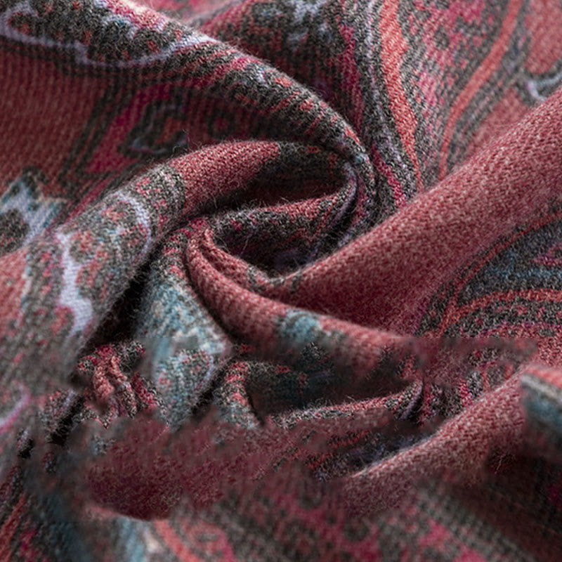 Châle imprimé cachemire tibétain Buddha Stones pour l'automne et l'hiver, écharpe douce et chaude - image 5