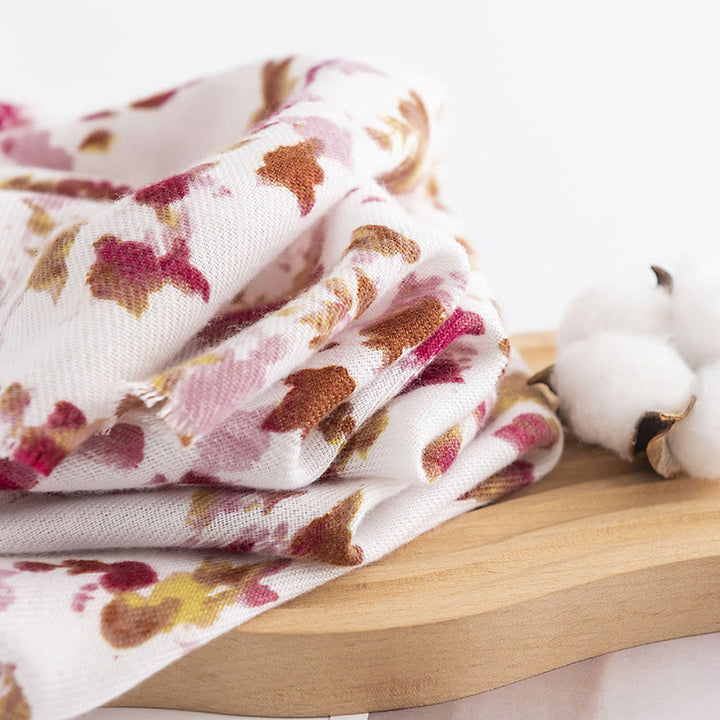 Écharpe de voyage chaude et confortable avec imprimé floral tibétain et Buddha Stones - image 3