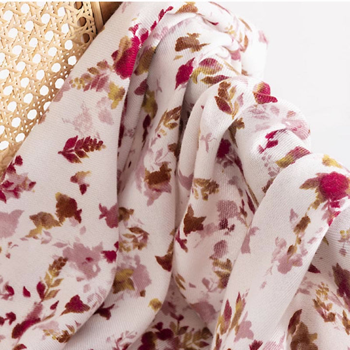 Écharpe de voyage chaude et confortable avec imprimé floral tibétain et Buddha Stones - image 5