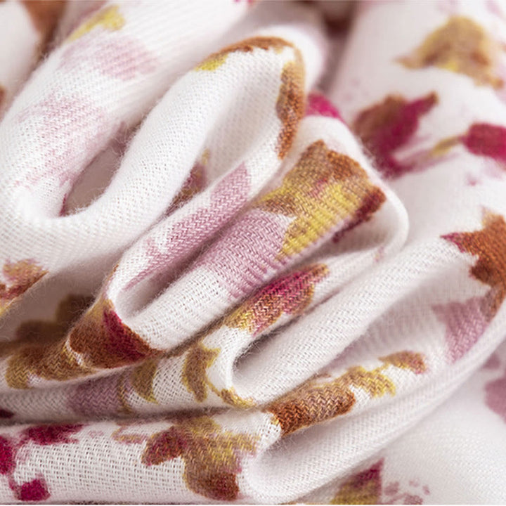 Écharpe de voyage chaude et confortable avec imprimé floral tibétain et Buddha Stones - image 6