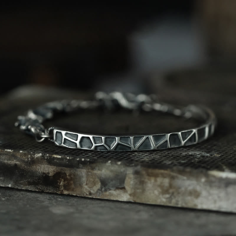 Bracelet demi-protection en argent sterling Buddha Stones et motif marteau et épines