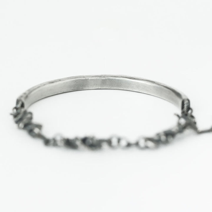 Bracelet demi-protection en argent sterling Buddha Stones et motif marteau et épines