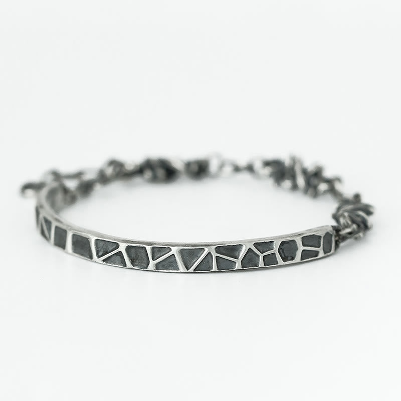 Bracelet demi-protection en argent sterling Buddha Stones et motif marteau et épines