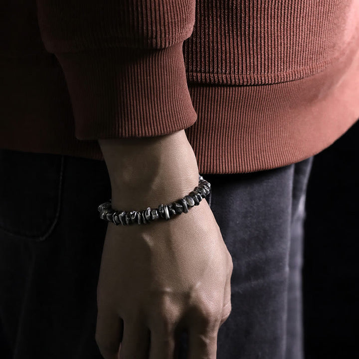 Bracelet de protection en argent sterling 999 Buddha Stones et petit changement de forme