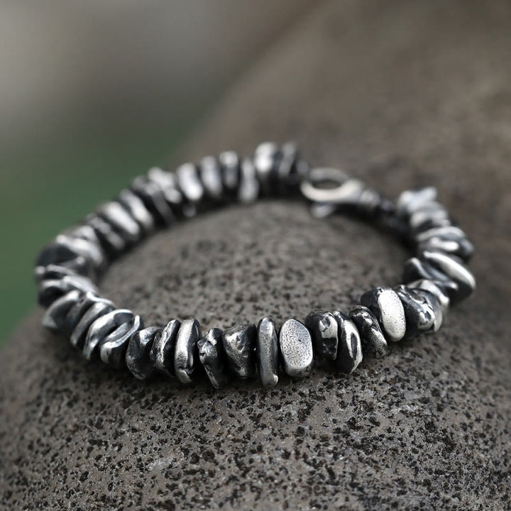 Bracelet de protection en argent sterling 999 Buddha Stones et petit changement de forme