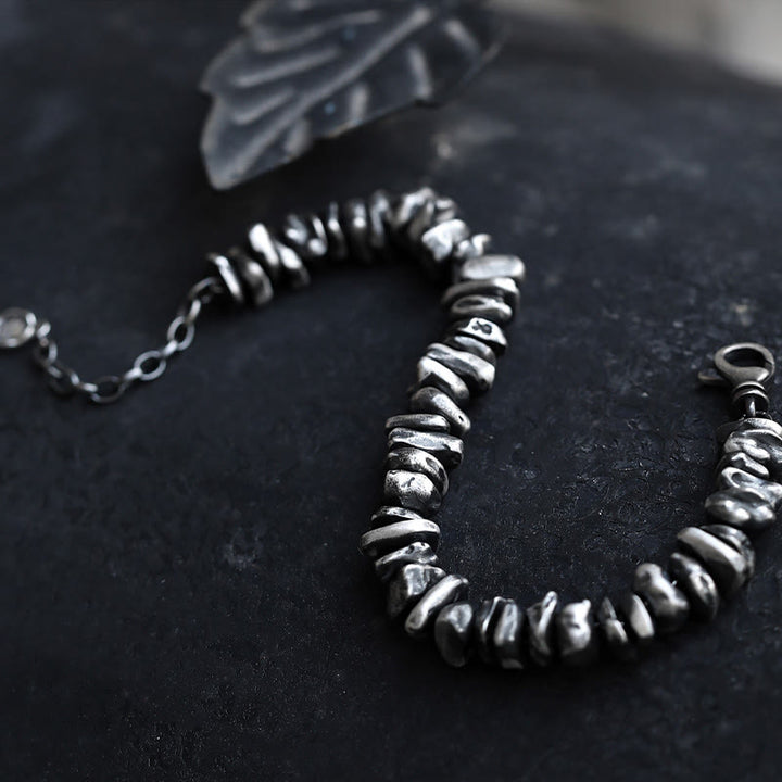 Bracelet de protection en argent sterling 999 Buddha Stones et petit changement de forme