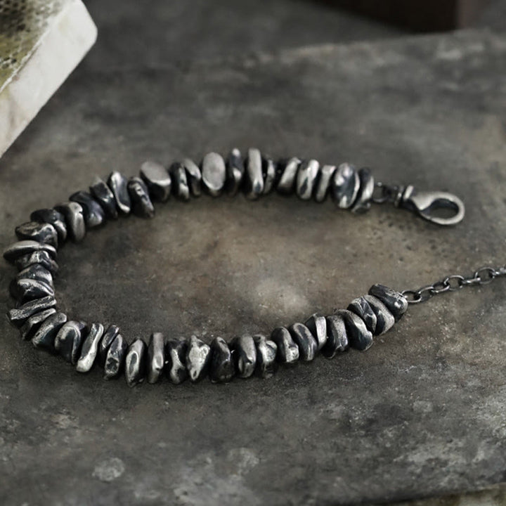 Bracelet de protection en argent sterling 999 Buddha Stones et petit changement de forme