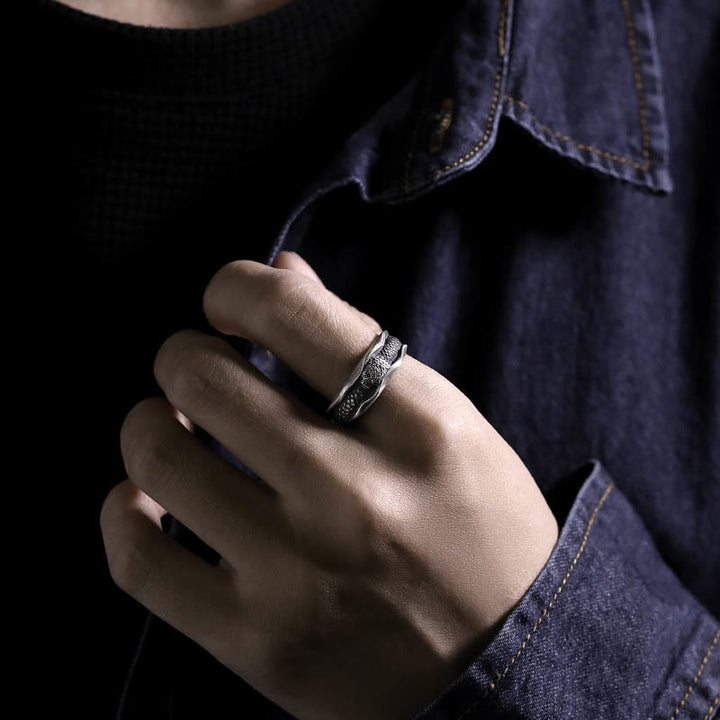 Bague de protection en argent sterling 999 en forme de serpent de Buddha Stones - image 15