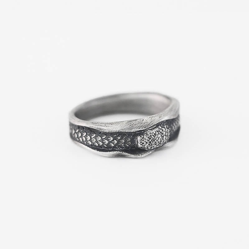 Bague de protection en argent sterling 999 en forme de serpent de Buddha Stones - image 3