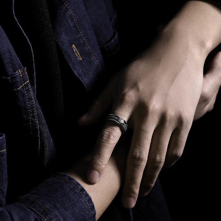 Bague de protection en argent sterling 999 en forme de serpent de Buddha Stones - image 16