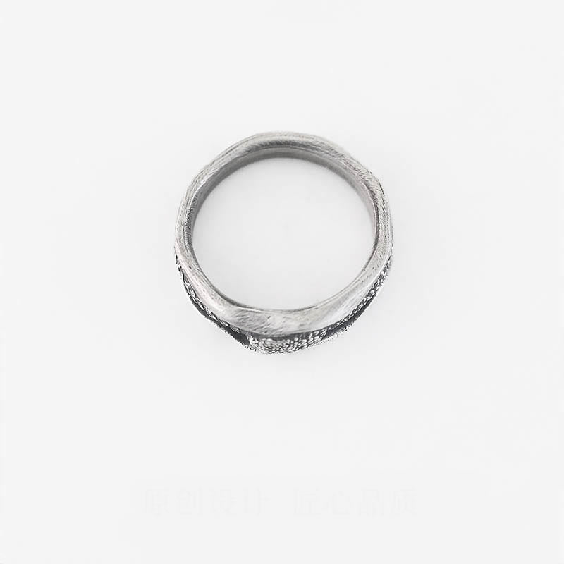 Bague de protection en argent sterling 999 en forme de serpent de Buddha Stones - image 1