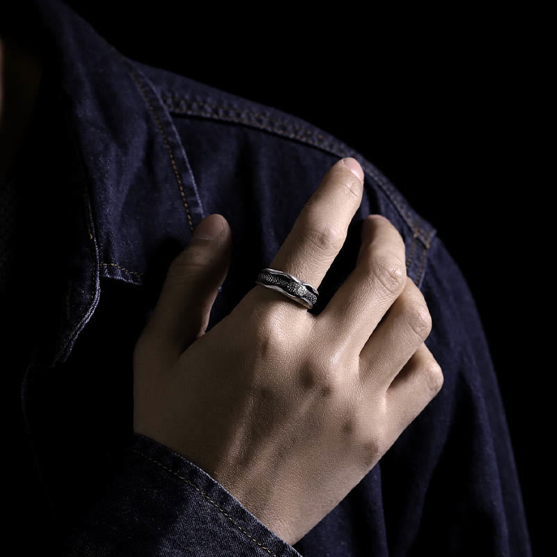 Bague de protection en argent sterling 999 en forme de serpent de Buddha Stones - image 14