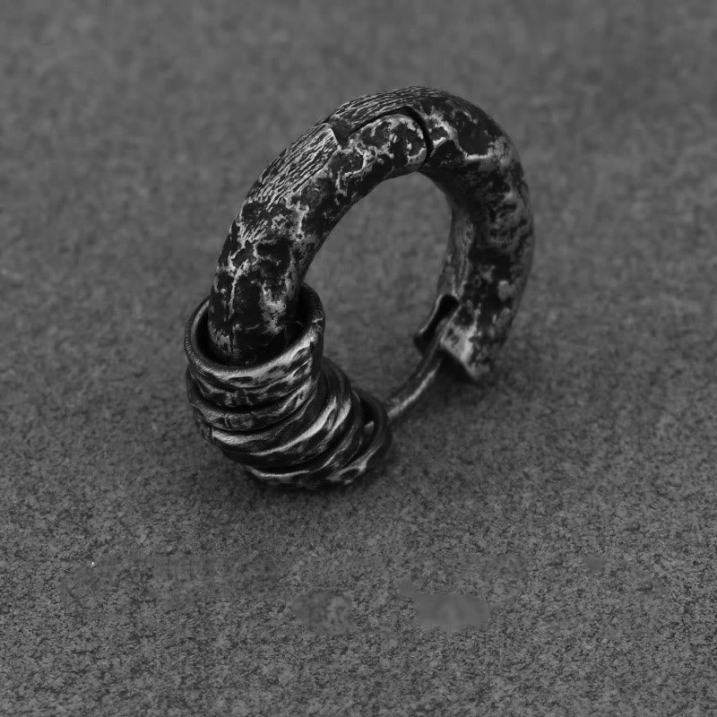 Boucles d'oreilles de protection martelées à la main en argent sterling 925 Buddha Stones  - Noir anthracite - Célibataire - image 15