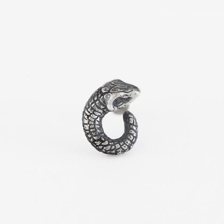 Boucles d'oreilles Buddha Stones en argent sterling 999, texture serpent, protection de l'année du serpent