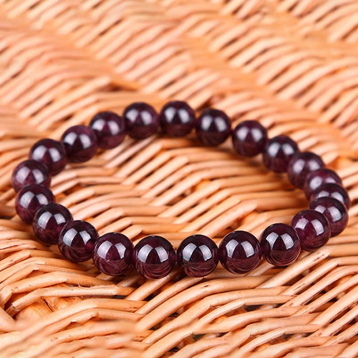 Bracelet Passion en perles de grenat naturel Buddha Stones - image 4