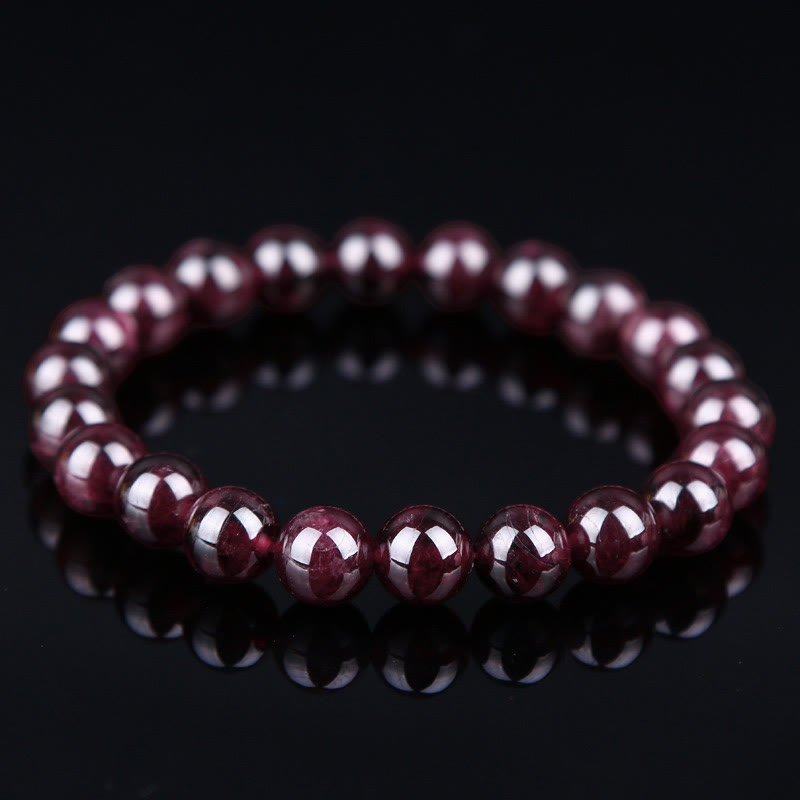Bracelet Passion en perles de grenat naturel Buddha Stones - 13-14 mm - image 0