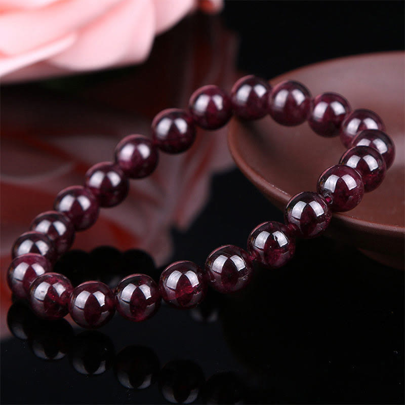 Bracelet Passion en perles de grenat naturel Buddha Stones - image 1