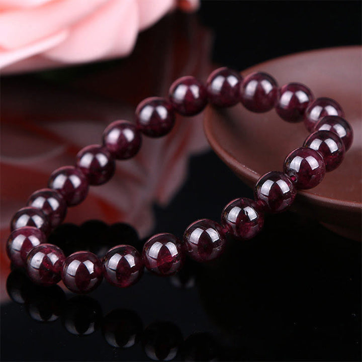 Bracelet Passion en perles de grenat naturel Buddha Stones - image 1