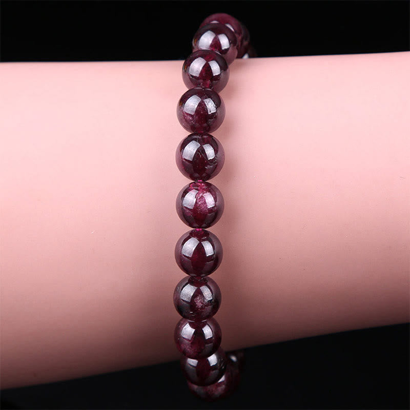 Bracelet Passion en perles de grenat naturel Buddha Stones - image 3