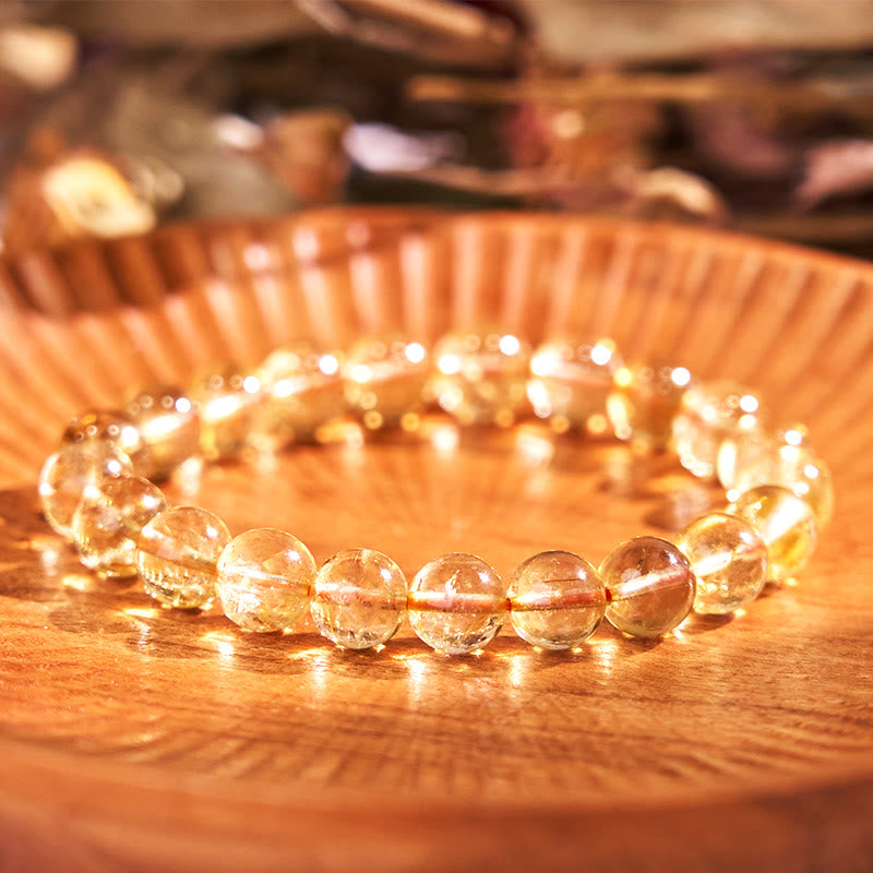 Bracelet de courage positif de la série de couleurs chaudes Buddha Stones stimulent la vitalité
