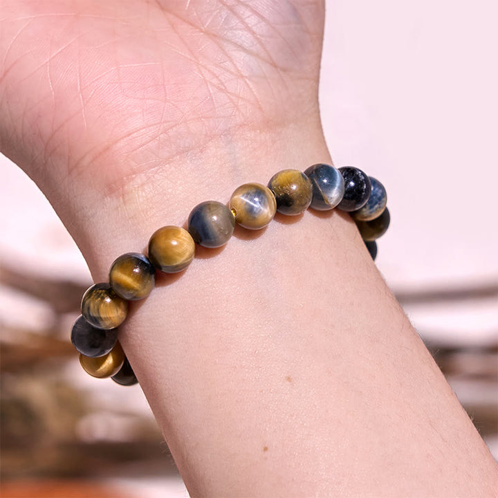 Bracelet de courage positif de la série de couleurs chaudes Buddha Stones stimulent la vitalité