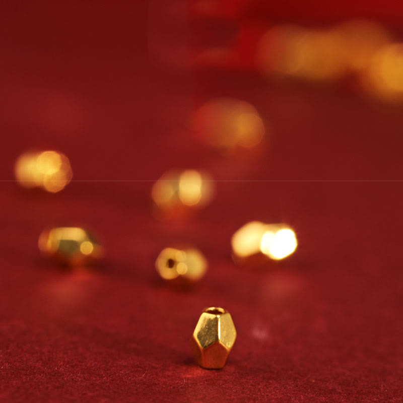 Bracelet de cheville tressé fait main en or 999 avec Buddha Stones Année du serpent - image 13