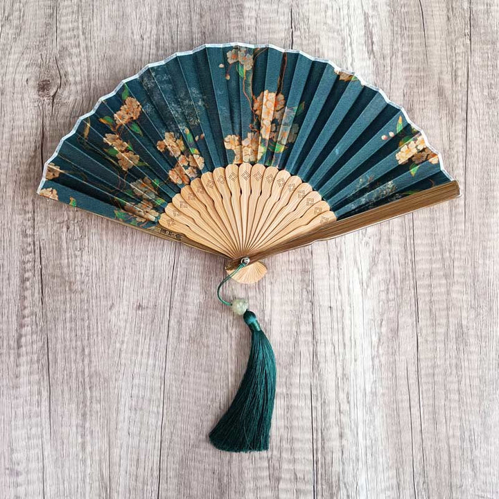 Buddha Stones de bambou en soie Xiangyunsha - Fleur jaune 21 cm - image 0