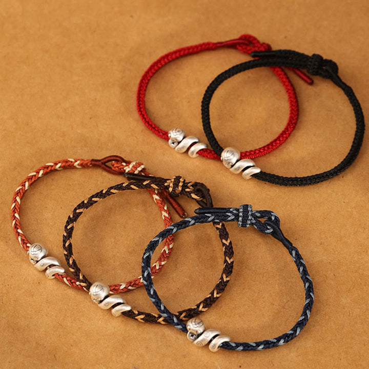Bracelet tressé de protection en argent sterling 999 de Buddha Stones, fabriqué à la main, année du serpent - image 19