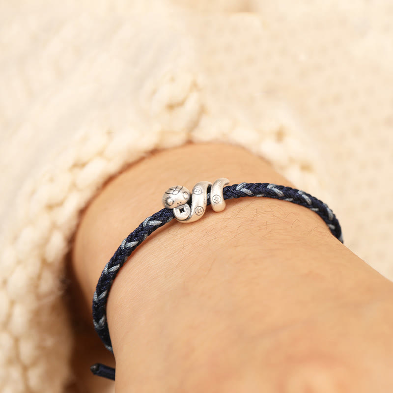 Bracelet tressé de protection en argent sterling 999 de Buddha Stones, fabriqué à la main, année du serpent - image 15