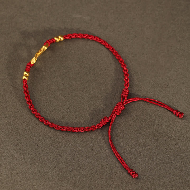 Bracelet porte-bonheur fait main en or 999 Buddha Stones Année du serpent Nœud éternel sans fin Infini - image 12